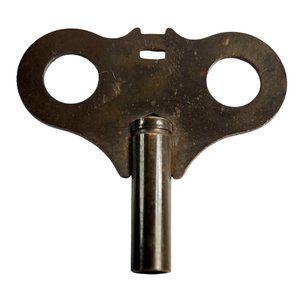 Vintage Brass Winding Clock Key Square